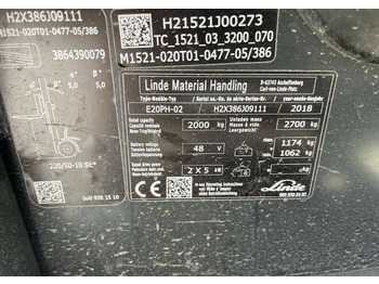 Electric forklift Linde E20PH-02: picture 4