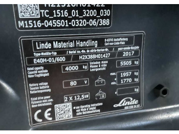 Electric forklift LINDE E