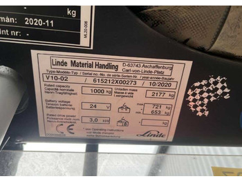 Order picker Linde V10: picture 4