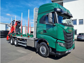 New Timber truck, Crane truck Iveco X-Way AS300X57 Z/P HR ON+ 6x4 (6x6 Hi Traction): picture 3