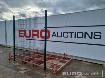 Agricultural machinery Unused Galvanised & Powder Coated Heavy Duty (5mm) Wire Mesh Fencing, 25 x H2.4m x W2.2m Panels, 26 x 60mm x 60mm x3m Posts, with Fittings (Green): picture 3