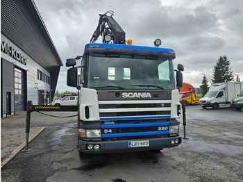 Crane truck Scania P 94 DB 220 Hiab 135-4 lisähydrauliikalla: picture 2