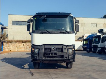 Dropside/ Flatbed truck, Crane truck RENAULT C460 E6 (Platform): picture 3