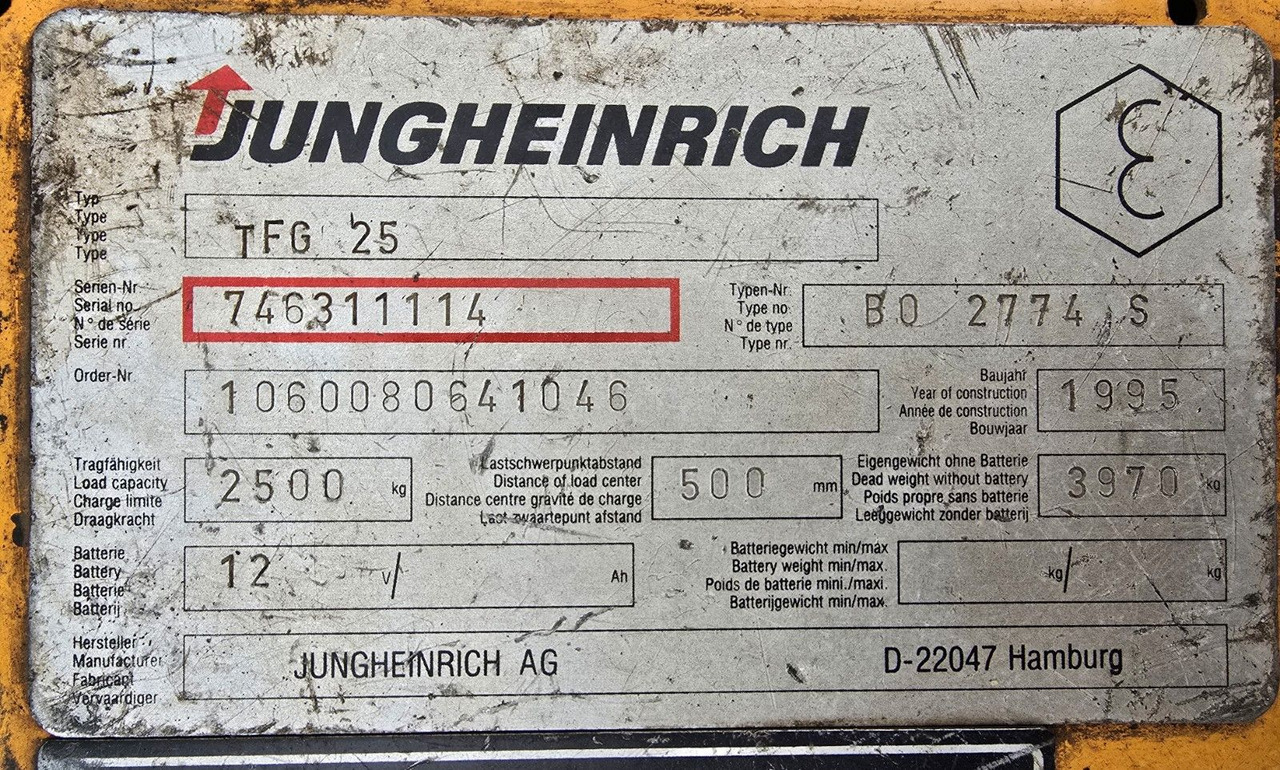 Diesel forklift Yale Jungheinrich TFG 25 Gas Stapler Frontstapler: picture 11