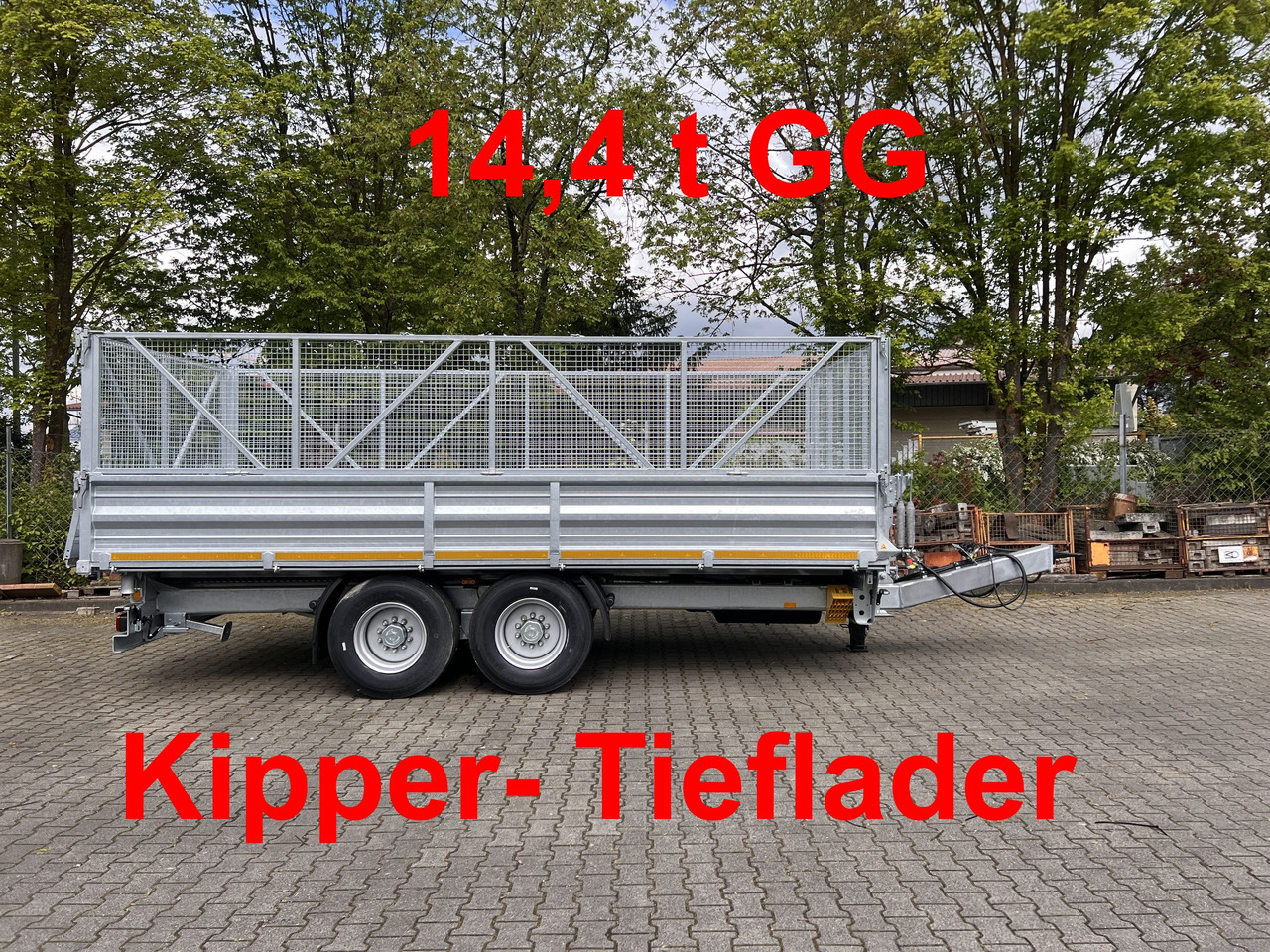 Möslein TTD 14  5,70 m  14 t Tandem- Kipper Tieflader 5,70 m lang, Breite Reifen-- Neufahrzeug -- - Tipper trailer: picture 1 Möslein TTD 14  5,70 m  14 t Tandem- Kipper Tieflader 5,70 m lang, Breite Reifen-- Neufahrzeug -- - Tipper trailer: picture 1