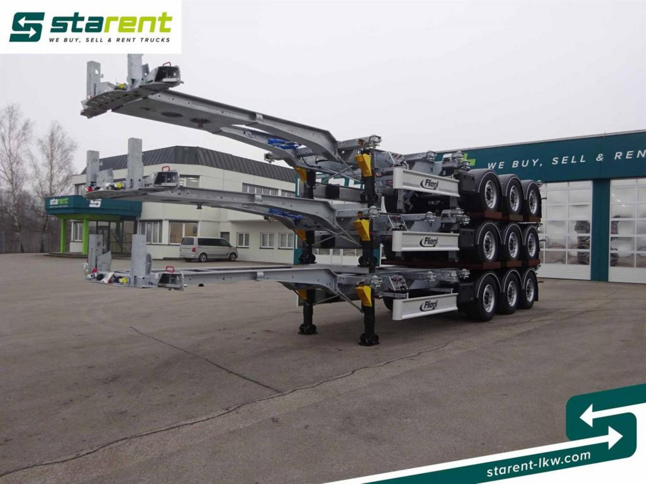 Fliegl Containerchassis ADR, 1x20 / 2x20 / 1x30 / 1x40 - Container transporter/ Swap body semi-trailer: picture 1 Fliegl Containerchassis ADR, 1x20 / 2x20 / 1x30 / 1x40 - Container transporter/ Swap body semi-trailer: picture 1