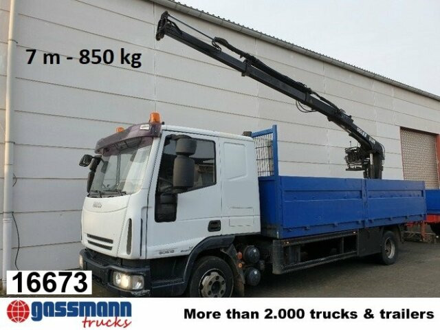 Iveco Euro Cargo ML 80 E 18, Hiab Kran 060-2 - Dropside/ Flatbed truck, Crane truck: picture 1 Iveco Euro Cargo ML 80 E 18, Hiab Kran 060-2 - Dropside/ Flatbed truck, Crane truck: picture 1