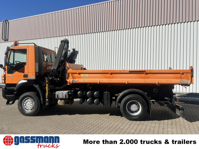 Tipper, Crane truck Iveco Trakker AD190T36WP 4x4, Widi-Platte,: picture 11