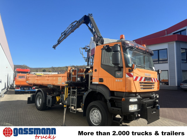 Tipper, Crane truck Iveco Trakker AD190T36WP 4x4, Widi-Platte,: picture 8
