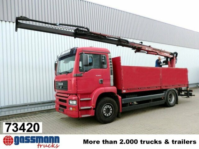MAN TGA 18.360 4x2, Baustoff, Kran ATLAS 125.1 - Dropside/ Flatbed truck, Crane truck: picture 1 MAN TGA 18.360 4x2, Baustoff, Kran ATLAS 125.1 - Dropside/ Flatbed truck, Crane truck: picture 1