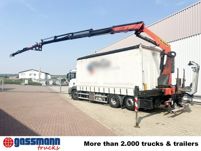 Dropside/ Flatbed truck, Crane truck MAN TGS 26.400 6x2-4 LL, Lenk-/Lift, Edscha,: picture 8