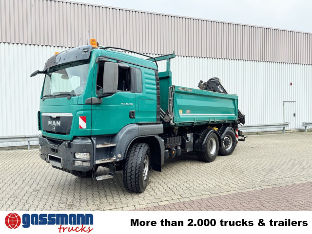 Tipper, Crane truck MAN TGS 26.480 6x4 BL Maurer, Lenkachse, Bordmatik,: picture 10
