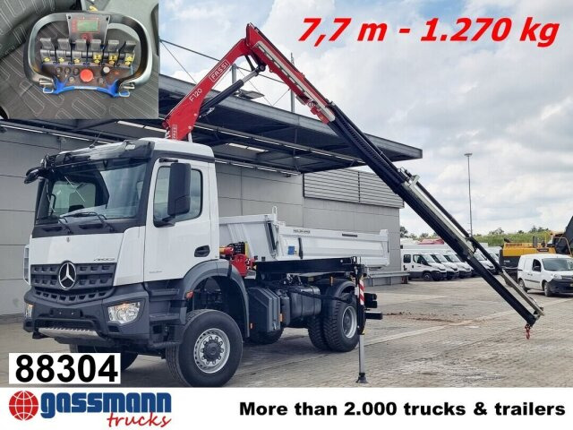 Mercedes-Benz Arocs 1832 AK 4x4, MultimediaCockpit, Navi, Kran - Tipper, Crane truck: picture 1 Mercedes-Benz Arocs 1832 AK 4x4, MultimediaCockpit, Navi, Kran - Tipper, Crane truck: picture 1