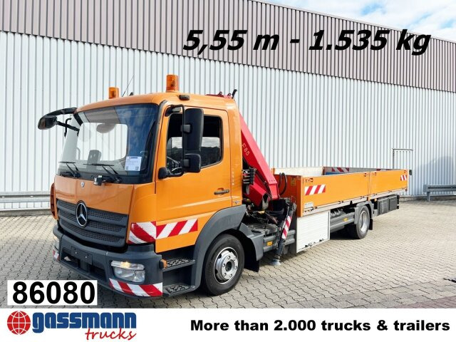 Mercedes-Benz Atego 1023 L 4x2 mit Kran Fassi F85B.0.21 - Dropside/ Flatbed truck, Crane truck: picture 1 Mercedes-Benz Atego 1023 L 4x2 mit Kran Fassi F85B.0.21 - Dropside/ Flatbed truck, Crane truck: picture 1