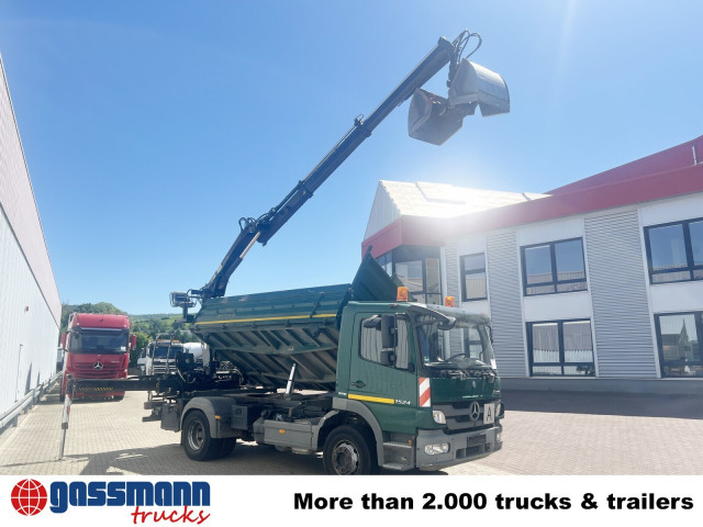 Tipper, Crane truck Mercedes-Benz Atego 1624/27 4x2, Heckkran Hiab 099 BS-2 HiDuo,: picture 9