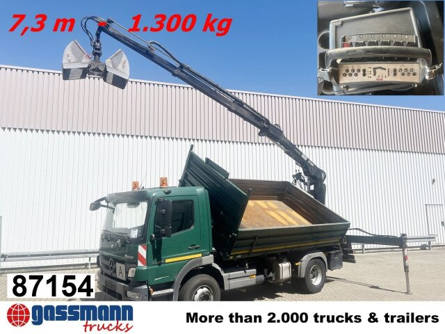 Mercedes-Benz Atego 1624/27 4x2, Heckkran Hiab 099 BS-2 HiDuo, - Tipper, Crane truck: picture 1 Mercedes-Benz Atego 1624/27 4x2, Heckkran Hiab 099 BS-2 HiDuo, - Tipper, Crane truck: picture 1