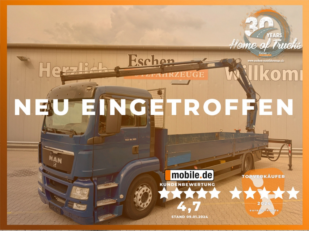 MAN TGS 18.360 4x2 LL / MKG HLK 121 Heckkran - Dropside/ Flatbed truck: picture 1 MAN TGS 18.360 4x2 LL / MKG HLK 121 Heckkran - Dropside/ Flatbed truck: picture 1