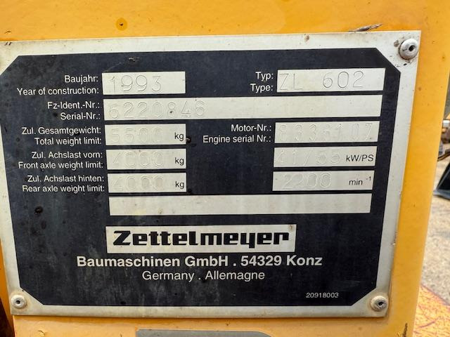 Zettelmeyer ZL 602 - Wheel loader: picture 5 Zettelmeyer ZL 602 - Wheel loader: picture 5