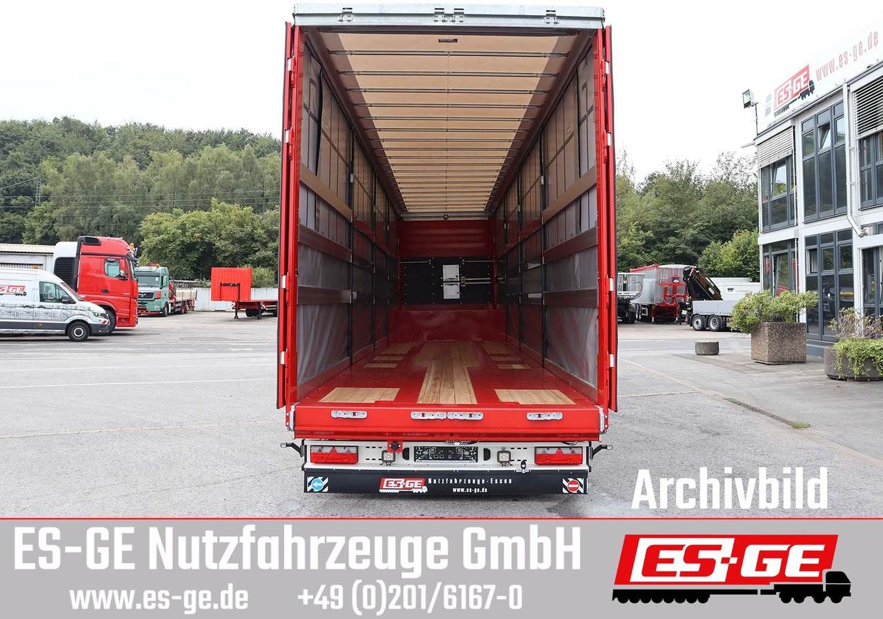 Low loader semi-trailer ES-GE 4-Achs-Satteltieflader mit Curtainsider-Aufbau: picture 6