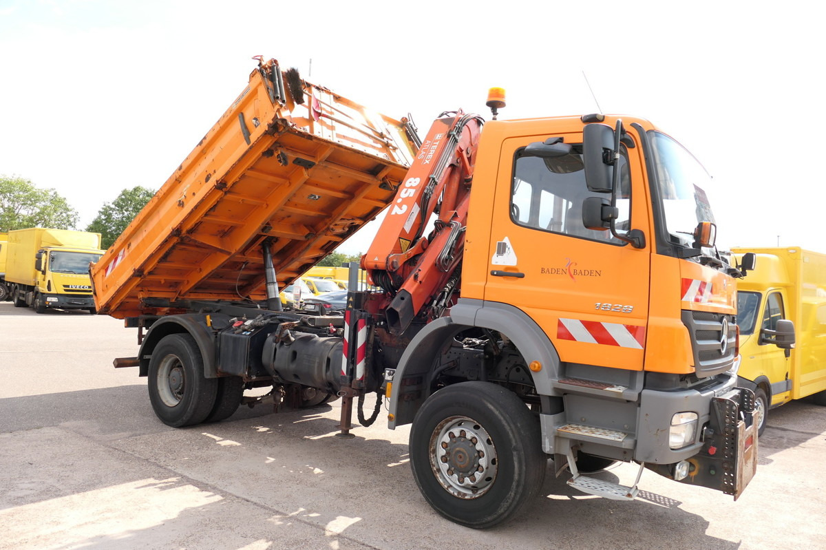 Tipper, Crane truck MERCEDES-BENZ 1828 AK Kran Axor-R Atlas 85.2 Kipper Winterdien: picture 7