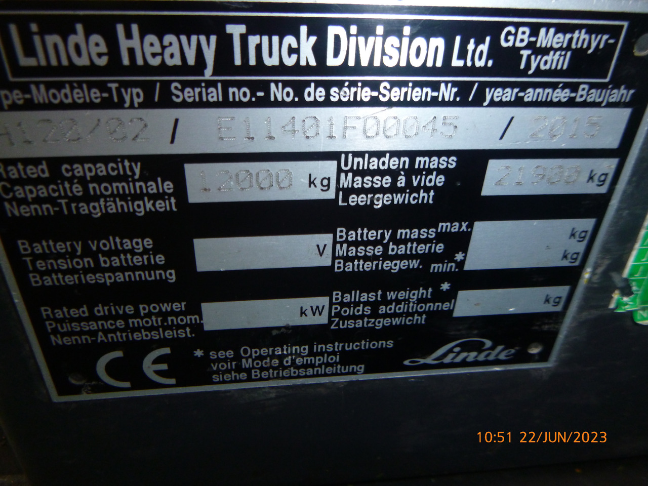 LINDE H120/02 - Diesel forklift: picture 2 LINDE H120/02 - Diesel forklift: picture 2