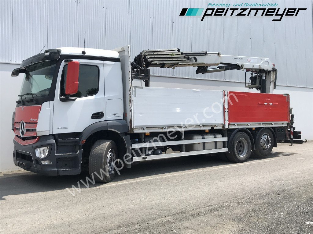 MERCEDES-BENZ Antos 2536 LL Pritsche HMF 2110-L5 5 fach Ausschub mit Steinzange - Dropside/ Flatbed truck, Crane truck: picture 1 MERCEDES-BENZ Antos 2536 LL Pritsche HMF 2110-L5 5 fach Ausschub mit Steinzange - Dropside/ Flatbed truck, Crane truck: picture 1