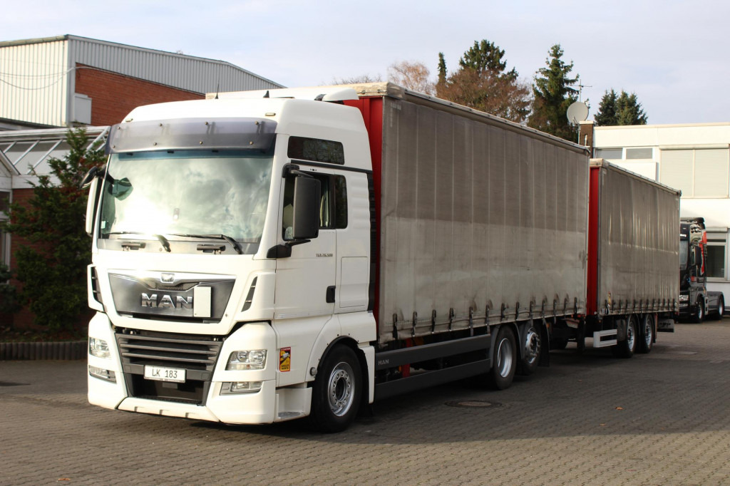 MAN TGX 26.500 XXL Retarder Kühlbox Kompletter ZUG - Curtainsider truck: picture 1 MAN TGX 26.500 XXL Retarder Kühlbox Kompletter ZUG - Curtainsider truck: picture 1