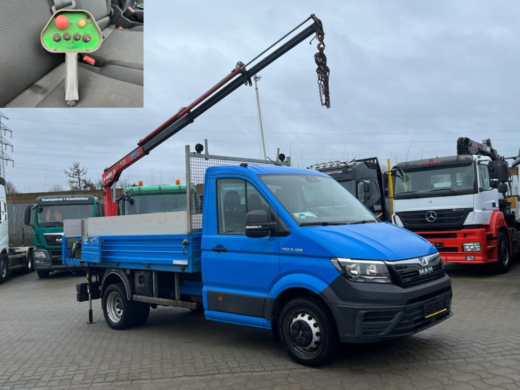 MAN TG-E 6.120 Pritsche Heckkran Funk - Flatbed van: picture 1 MAN TG-E 6.120 Pritsche Heckkran Funk - Flatbed van: picture 1
