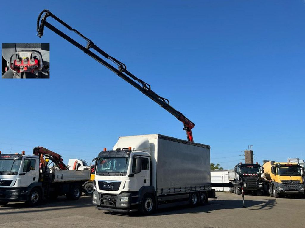 MAN TG-S 26.400 6x2-2 BL Pritsche Heckkran 5xhydr.Au - Dropside/ Flatbed truck, Crane truck: picture 1 MAN TG-S 26.400 6x2-2 BL Pritsche Heckkran 5xhydr.Au - Dropside/ Flatbed truck, Crane truck: picture 1