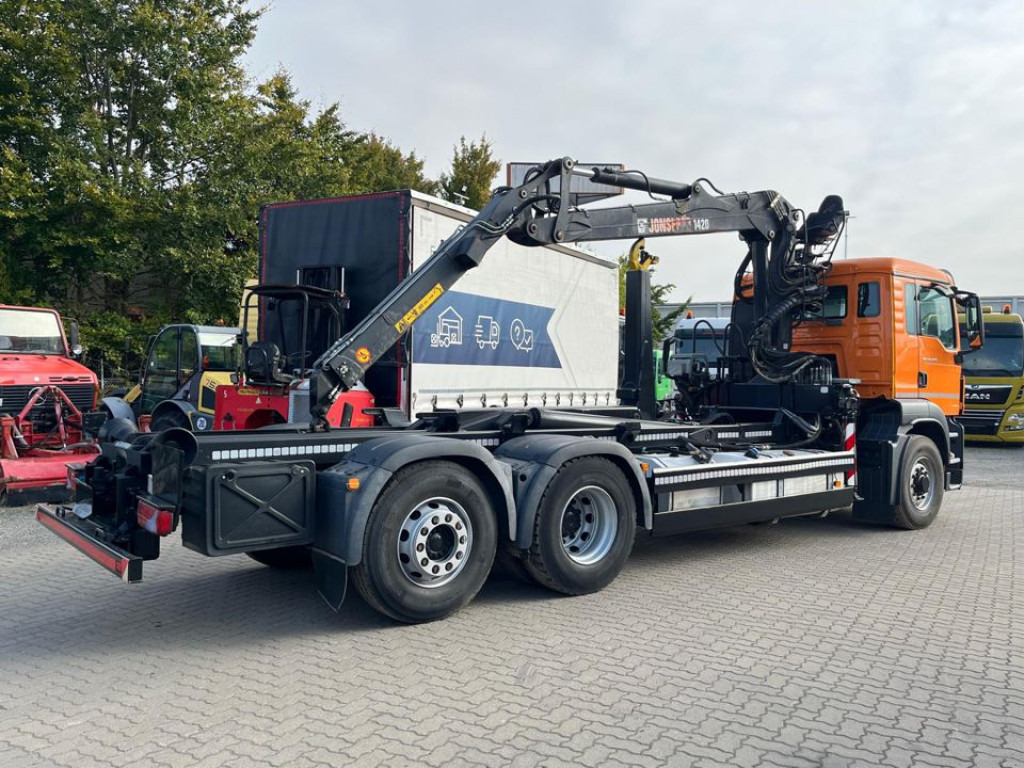 Hook lift truck, Crane truck MAN TG-S 26.400 6x4H-2 BL Abrollkipper mit Kran Lift Lenk: picture 8