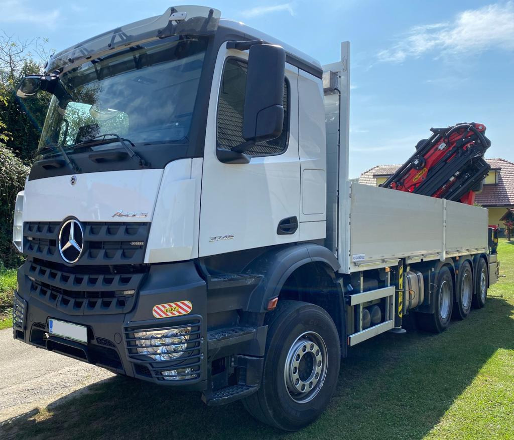 Dropside/ Flatbed truck MERCEDES-BENZ Hiab Palfinger Fassi F275-5 JIB-3: picture 6