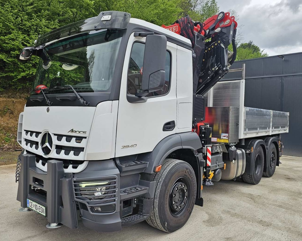 Dropside/ Flatbed truck MERCEDES-BENZ Hiab Palfinger Fassi F275-5 JIB-3: picture 8