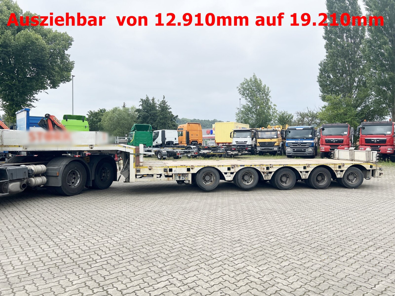 Low loader semi-trailer for transportation of heavy machinery ES-GE 5.SOU-25-50.3N 5.SOU-25-50.3N, Teleskopierbar: picture 8