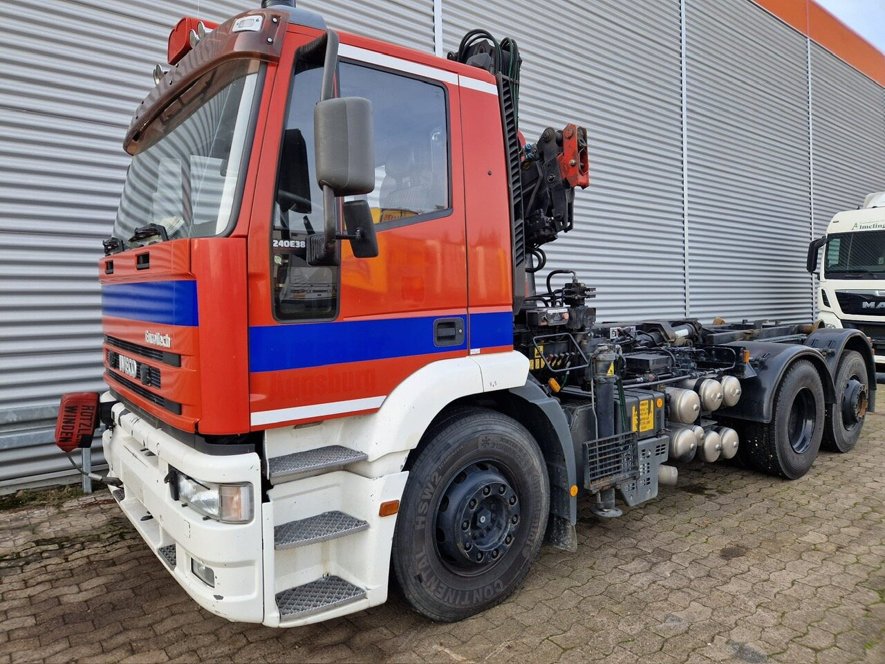 Hook lift truck, Crane truck EuroTech 240E38 6x2-4 EuroTech 240E38 6x2-4, Lift-/Lenkachse, Seilwinde, Kran Hiab 100: picture 9