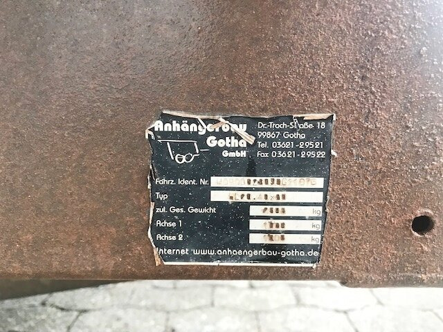 HL 20.40x20 Gotha Anh-Bau HL 20.40x20, Ex- - Dropside/ Flatbed trailer: picture 2 HL 20.40x20 Gotha Anh-Bau HL 20.40x20, Ex- - Dropside/ Flatbed trailer: picture 2