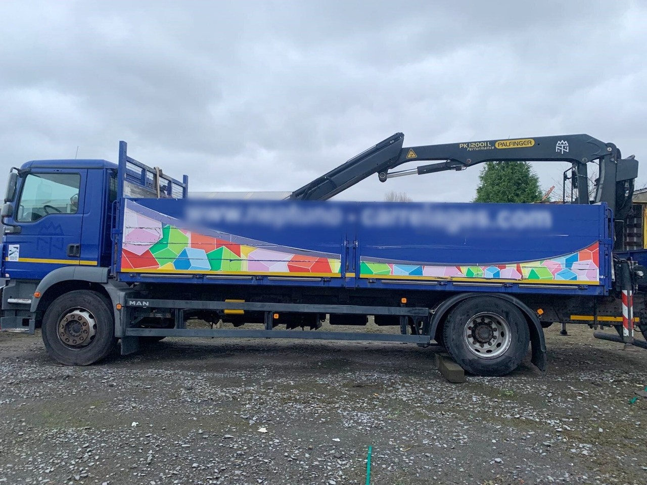 Crane truck, Dropside/ Flatbed truck MAN TGM 18.290 4x2 BL mit MOTORSCHADEN! TGM 18.290 4x2 BL, Heckkran Palfinger PK12001L, MOTORSCHADEN!: picture 7