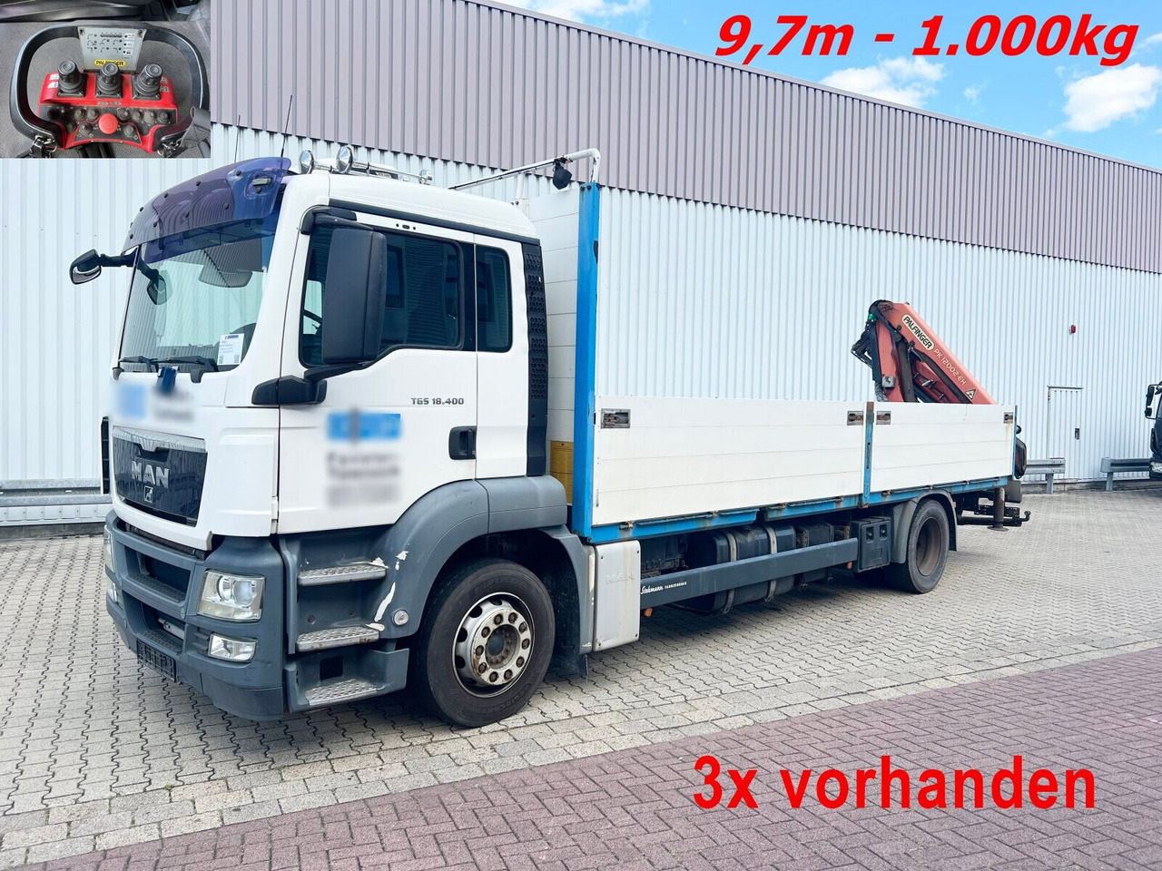MAN TGS 18.400 4X2 BL TGS 18.400 4X2 BL, Kran PK 12002-EH B Funk, 2x AHK - Crane truck: picture 1 MAN TGS 18.400 4X2 BL TGS 18.400 4X2 BL, Kran PK 12002-EH B Funk, 2x AHK - Crane truck: picture 1