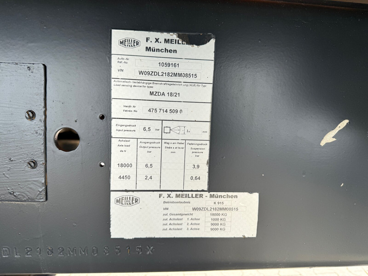 Meiller MZDA 18/21 MZDA 18/21, Stahlbordwände, ca. 10m³ - Dropside/ Flatbed trailer: picture 3 Meiller MZDA 18/21 MZDA 18/21, Stahlbordwände, ca. 10m³ - Dropside/ Flatbed trailer: picture 3
