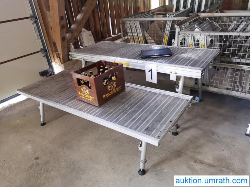 Posten Konvolut Zarges Plattform Laufsteg Bühne Überstieg Gehsteig Sockel Treppen Aluminium hochwertig - Workshop equipment: picture 2 Posten Konvolut Zarges Plattform Laufsteg Bühne Überstieg Gehsteig Sockel Treppen Aluminium hochwertig - Workshop equipment: picture 2