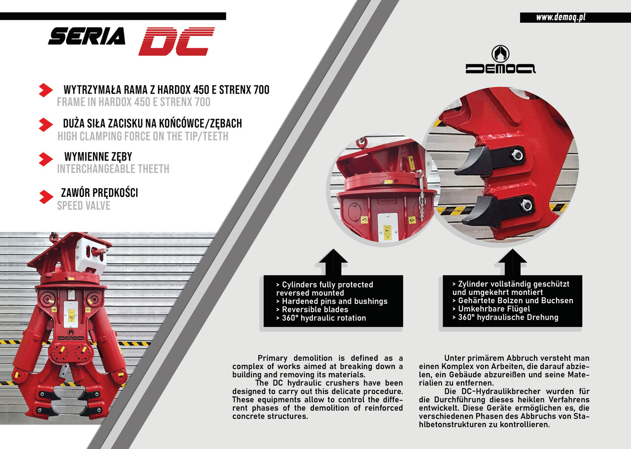 DEMOQ DC25 Hydraulic Demolition Crusher 2700 kg - Demolition shears for Excavator: picture 3 DEMOQ DC25 Hydraulic Demolition Crusher 2700 kg - Demolition shears for Excavator: picture 3