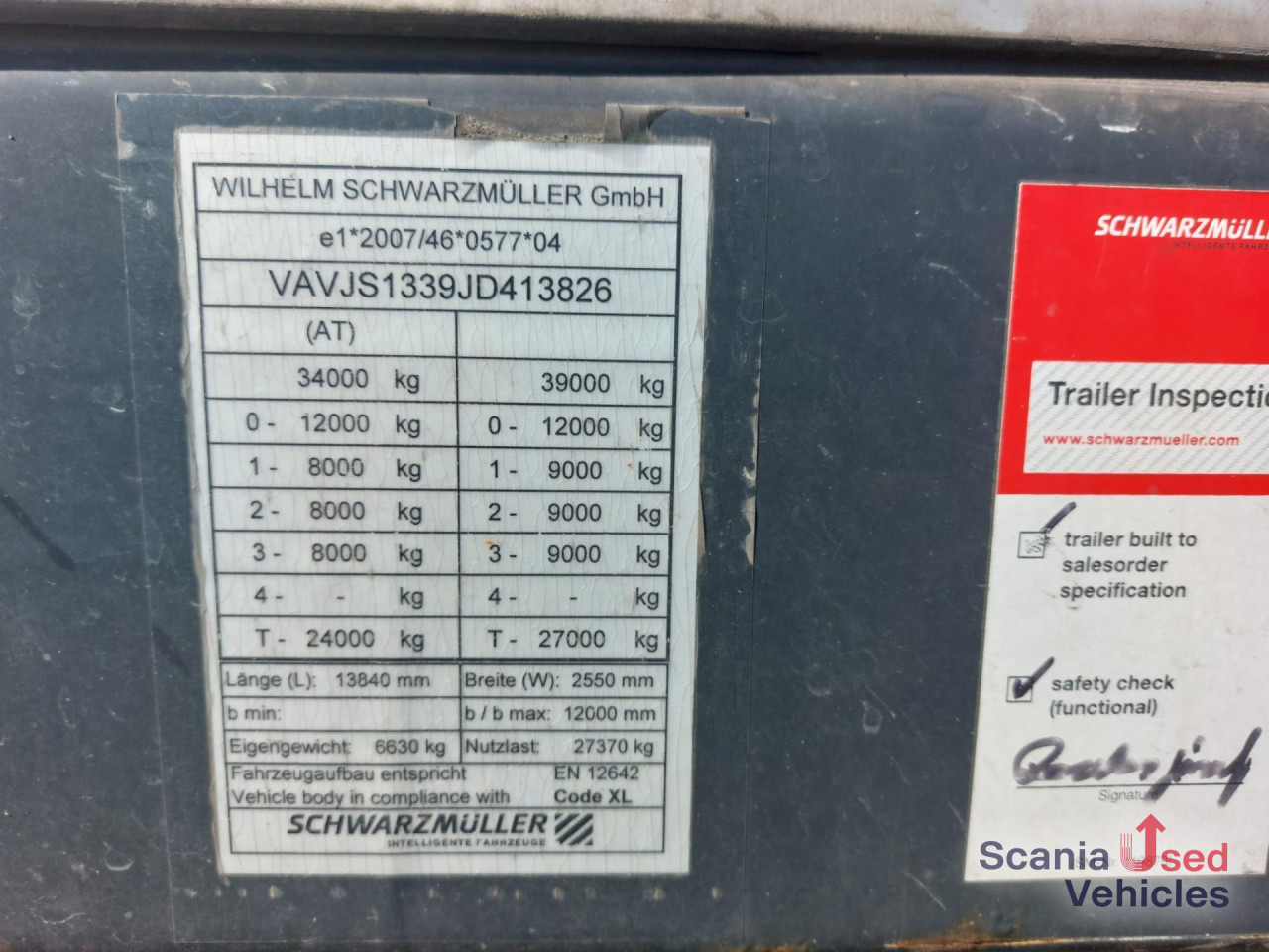 Curtainsider semi-trailer SCHWARZMUELLER Tautliner Liftachse Palettenkasten: picture 15