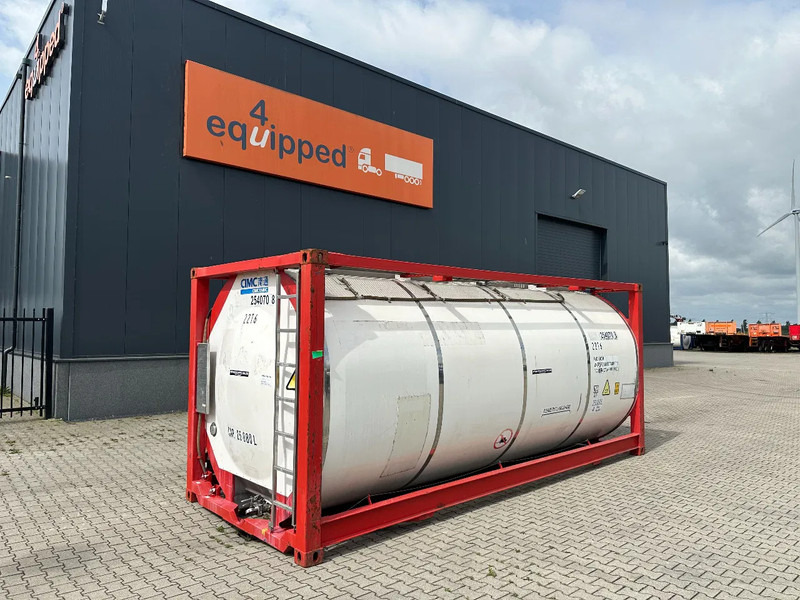 CIMC 20FT ISO, 25.080L/1-COMP/3 BAFFELS/4 manholes, ADR valid until 08/2027 - Storage tank: picture 1 CIMC 20FT ISO, 25.080L/1-COMP/3 BAFFELS/4 manholes, ADR valid until 08/2027 - Storage tank: picture 1