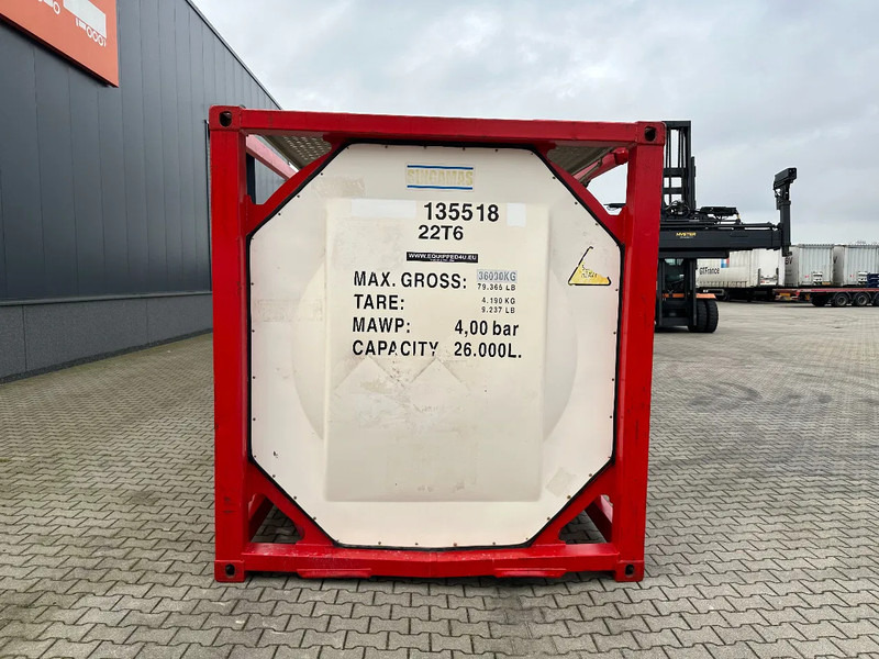 SINGAMAS 20FT ISO, 26.000L/1-COMP/3 BAFFELS/3 manholes, 5Y inspection: 06/2027 - Storage tank: picture 5 SINGAMAS 20FT ISO, 26.000L/1-COMP/3 BAFFELS/3 manholes, 5Y inspection: 06/2027 - Storage tank: picture 5