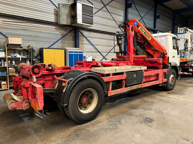MAN 18.284 HOOKLIFT + CRANE PALFINGER PK 11001 A - STEEL SPRING / BLATT / LAMES - BE TRUCK - Hook lift truck, Crane truck: picture 4 MAN 18.284 HOOKLIFT + CRANE PALFINGER PK 11001 A - STEEL SPRING / BLATT / LAMES - BE TRUCK - Hook lift truck, Crane truck: picture 4