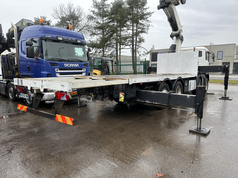 Dropside/ Flatbed truck, Crane truck MAN TGA 35.430 8x2 + KRAN HIAB 700 E-6 + JIB 165X-3 - RETARDER - PRITSCHE 6m70~8m50 EXTENDABLE - MANUAL GEARBOX ZF - LIFT + STEERING AXLE: picture 15