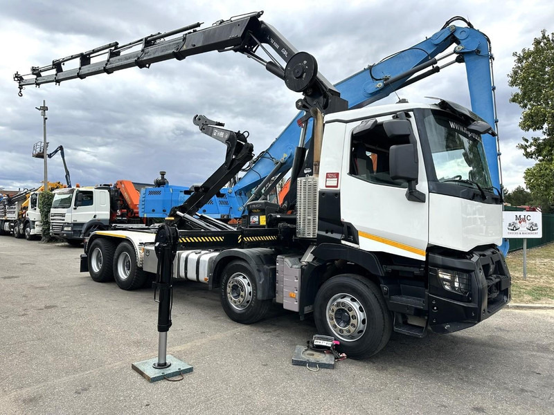 Renault C460 8x4 HOOKLIFT + (19m!) CRANE HIAB 288 E-6 HIDUO - RADIO - 5/6 F - STEEL SPRING / HUB REDUCTION - BE TRUCK - Hook lift truck, Crane truck: picture 1 Renault C460 8x4 HOOKLIFT + (19m!) CRANE HIAB 288 E-6 HIDUO - RADIO - 5/6 F - STEEL SPRING / HUB REDUCTION - BE TRUCK - Hook lift truck, Crane truck: picture 1