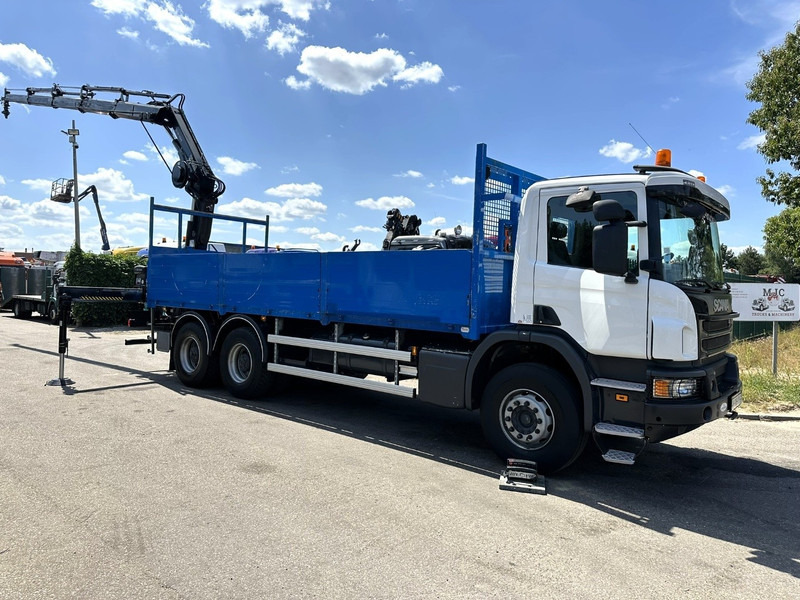 Scania P410 6x4 + CRANE HIAB 166 ES-4 - RETARDER - ROTATOR - PLATFORM 6m80 - BIG AXLES HUB REDUCTION - STEEL SPRING - Crane truck: picture 2 Scania P410 6x4 + CRANE HIAB 166 ES-4 - RETARDER - ROTATOR - PLATFORM 6m80 - BIG AXLES HUB REDUCTION - STEEL SPRING - Crane truck: picture 2