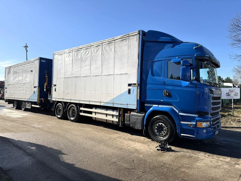 Scania R450 6x2 + CRANE FASSI F365 (4x) + RADIO - RETARDER + ROYEN 2-AXLE TRAILER - BE TRUCK - Crane truck: picture 2 Scania R450 6x2 + CRANE FASSI F365 (4x) + RADIO - RETARDER + ROYEN 2-AXLE TRAILER - BE TRUCK - Crane truck: picture 2