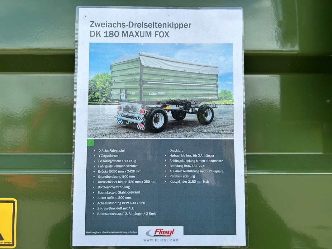 New Trailer Fliegl DK 180 Maxum Fox limited: picture 10