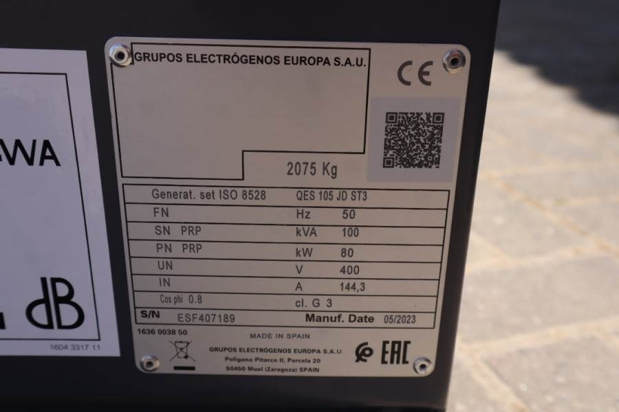 Generator set Atlas Copco QES 105 JD ST3 Valid inspection, *Guarantee! Diese: picture 13